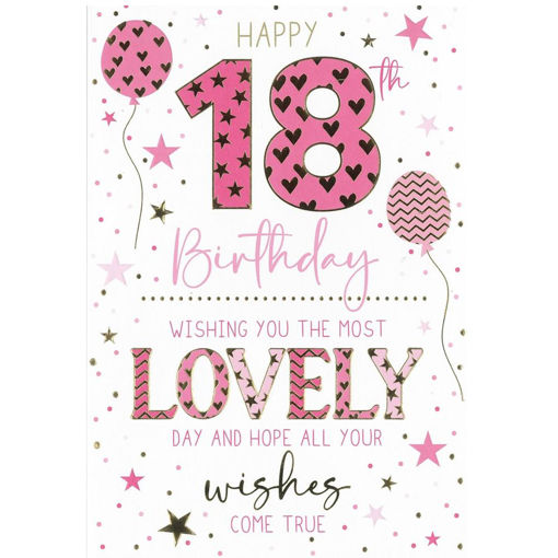 Picture of HAPPY 18TH BIRTHDAY WISHING YOU THE MOST LOVELY DAY